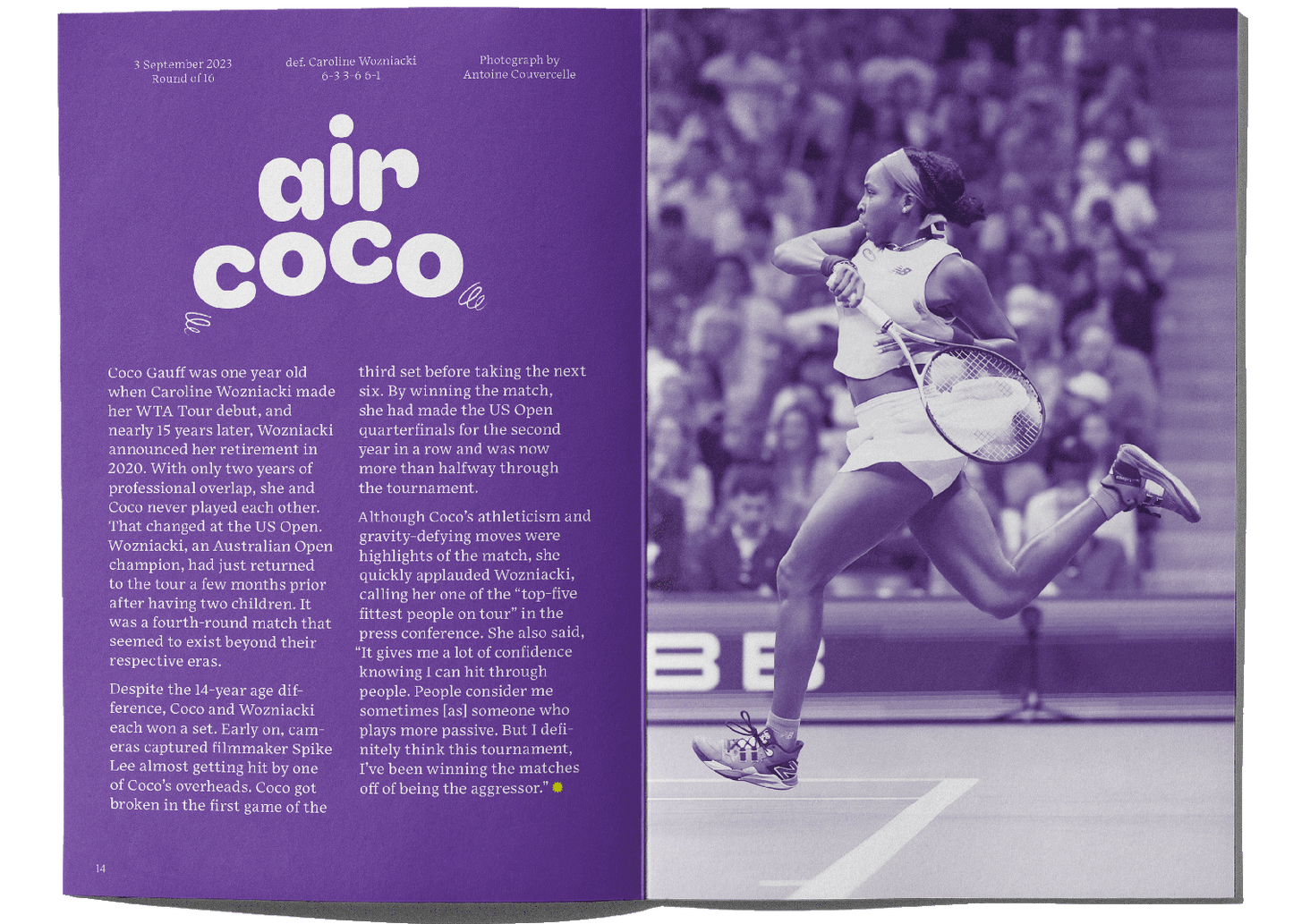 "Coco Gauff: 2023 US Open" Booklet