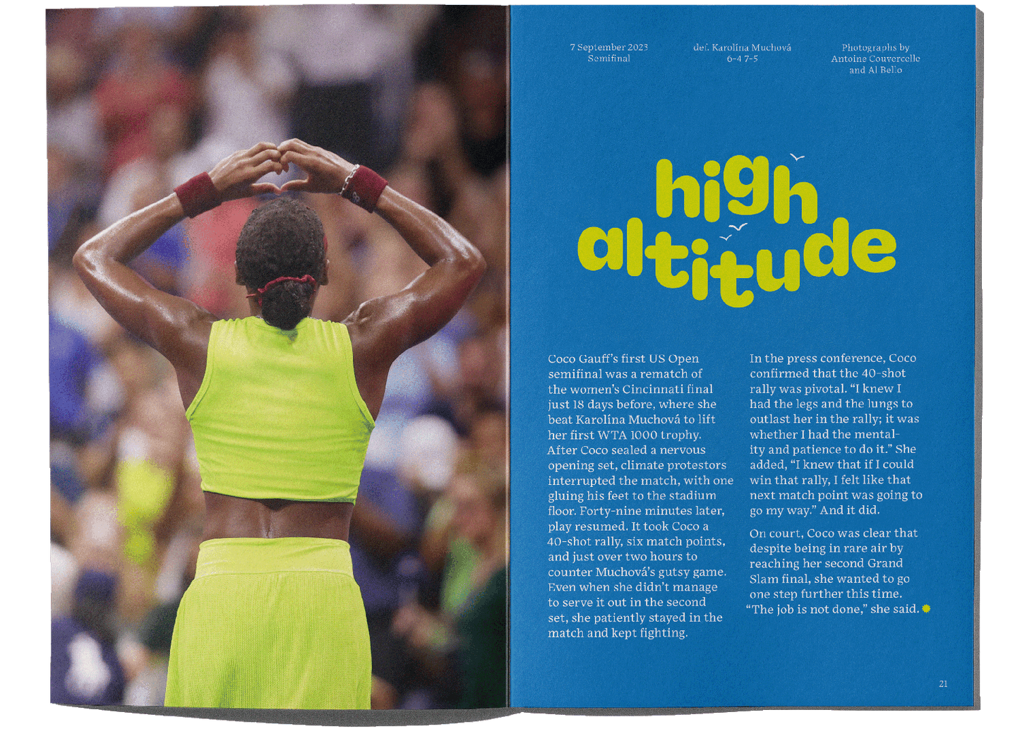 "Coco Gauff: 2023 US Open" Booklet