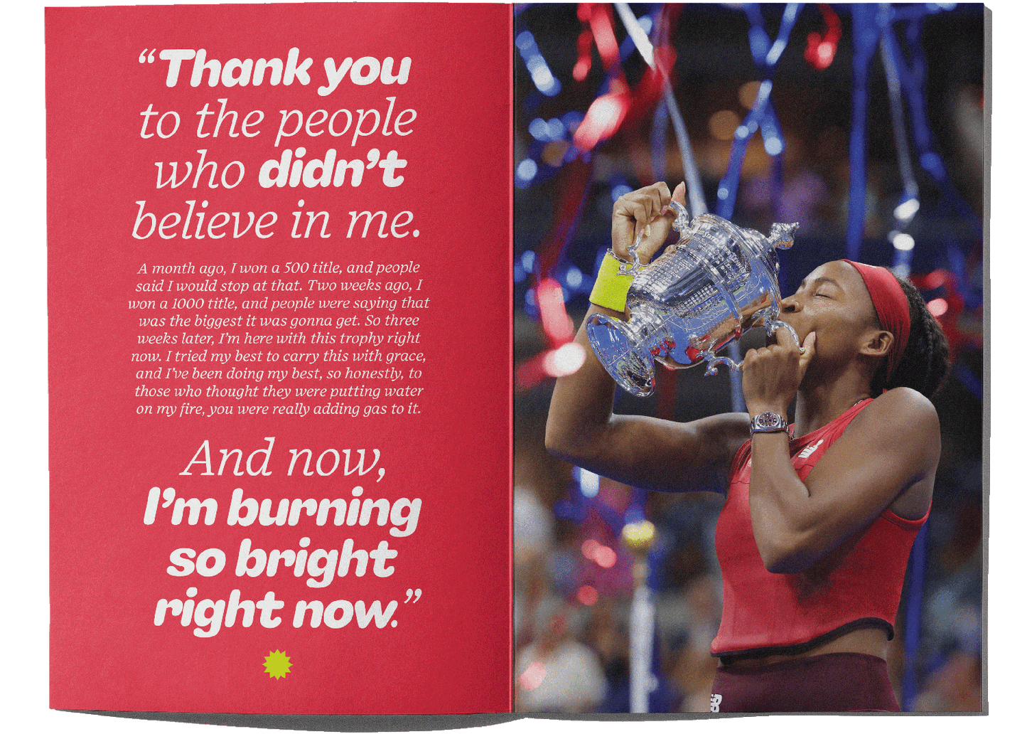 "Coco Gauff: 2023 US Open" Booklet