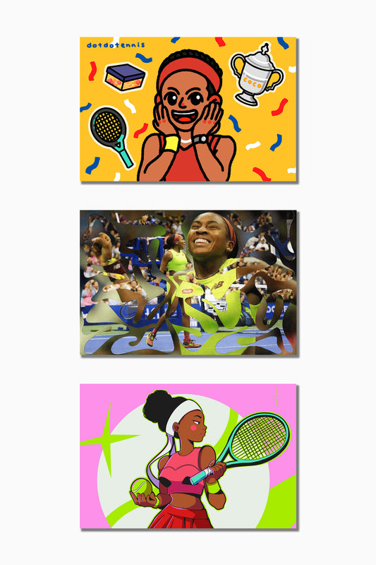 "Coco Gauff: 2023 US Open" Art Postcards Pack