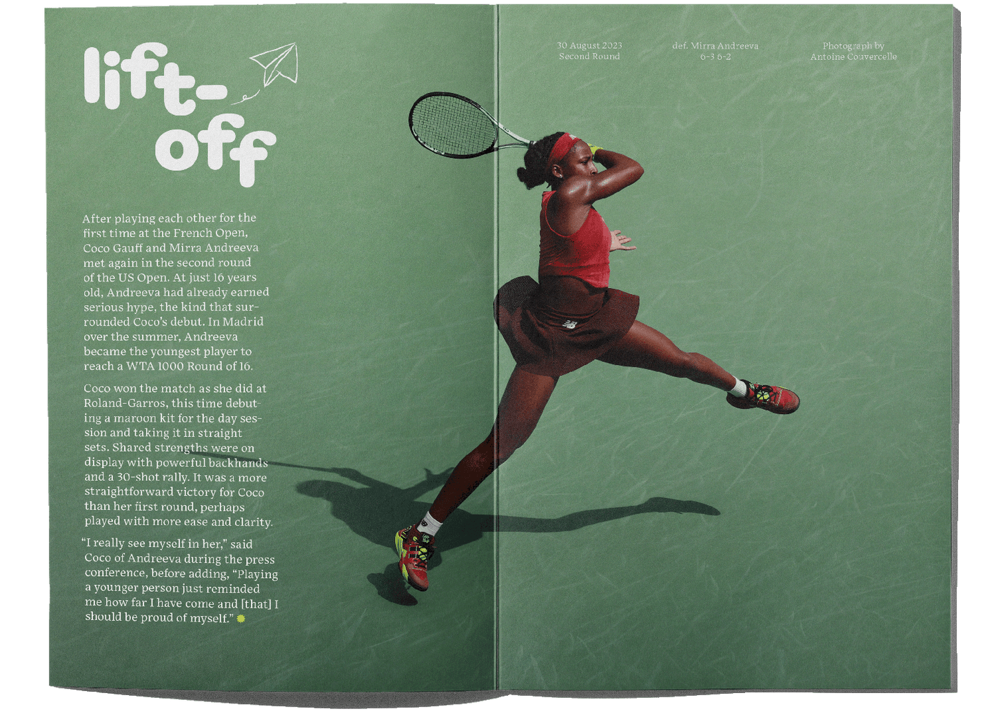 "Coco Gauff: 2023 US Open" Booklet